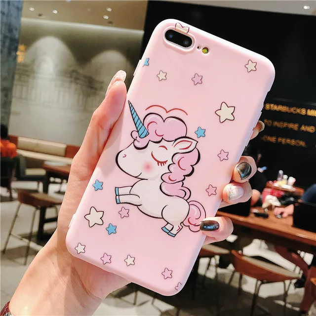 Силиконовый чехол DFQNGL с изображением единорога из мультфильма для iPhone 7 7 Plus 6 6s 6 Plus XR чехол из мягкого ТПУ для iPhone 6s 8 Plus X XS Max милые животные - Цвет: Синий