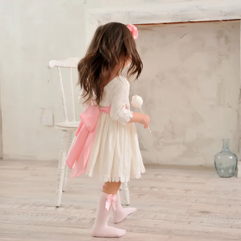 2019 Summer Kids Princess Dress Girl Spanish Cotton Quality Sweet Wedding Toddler White Party Birthday | Детская одежда и обувь