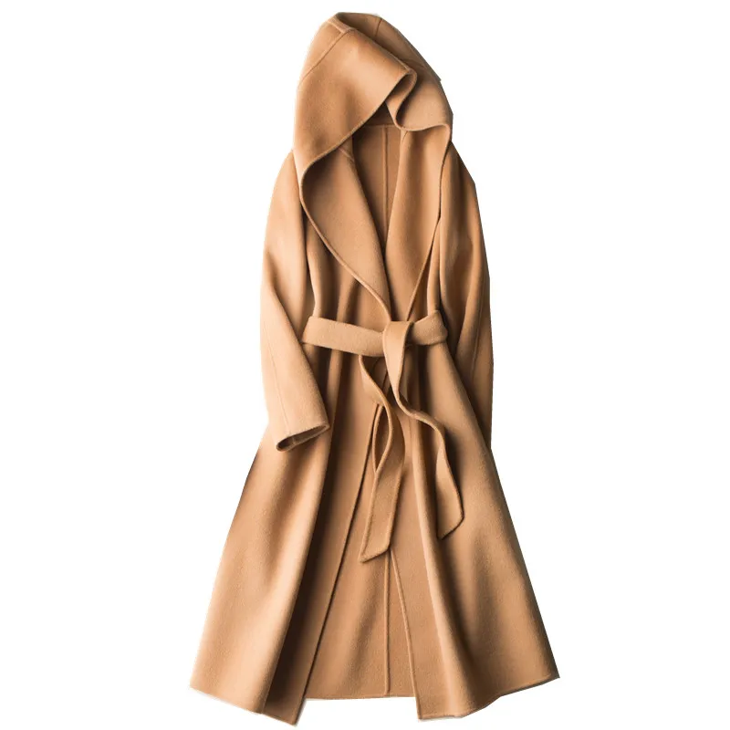 Осень зима 2019 пальто из чистой шерсти It Moman Повседневная кашемировая куртка с