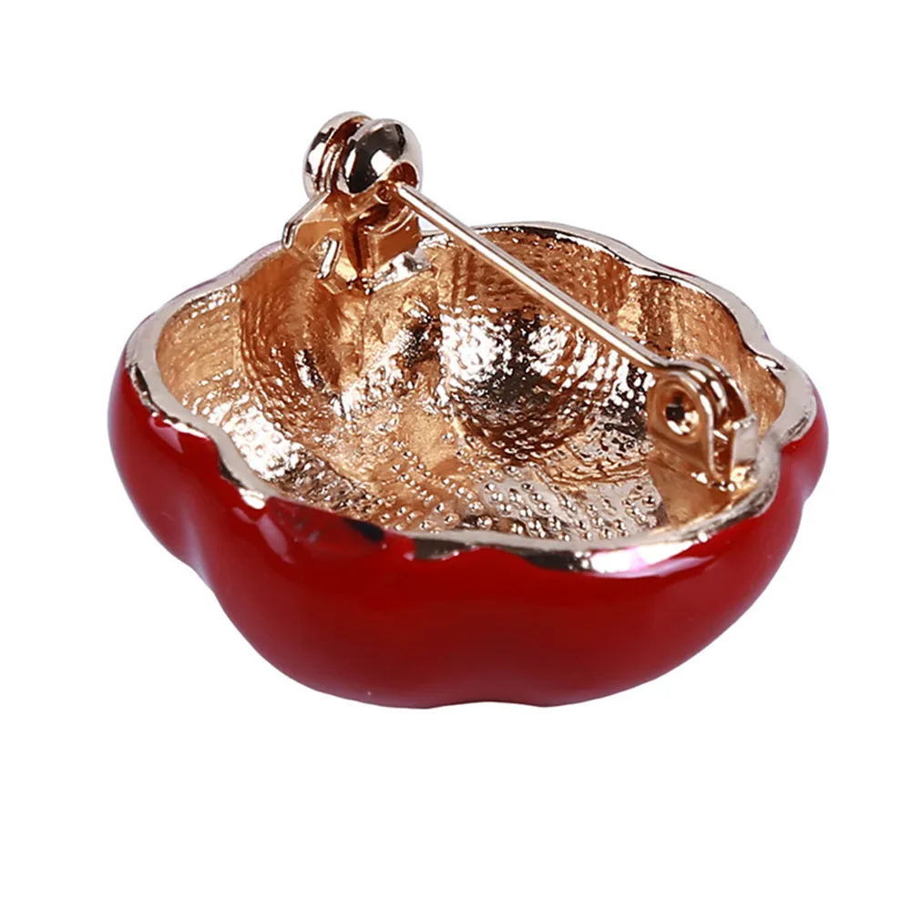 Эмалированная брошь Ellenmar в виде красных томатов с корсажем для костюма шарфа