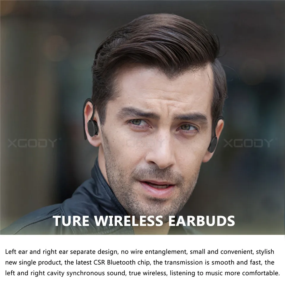 XGODY BE1018 беспроводные наушники Bluetooth 5,0 с шумоподавлением TWS наушники с зарядной коробкой микрофон гарнитура наушники для телефона
