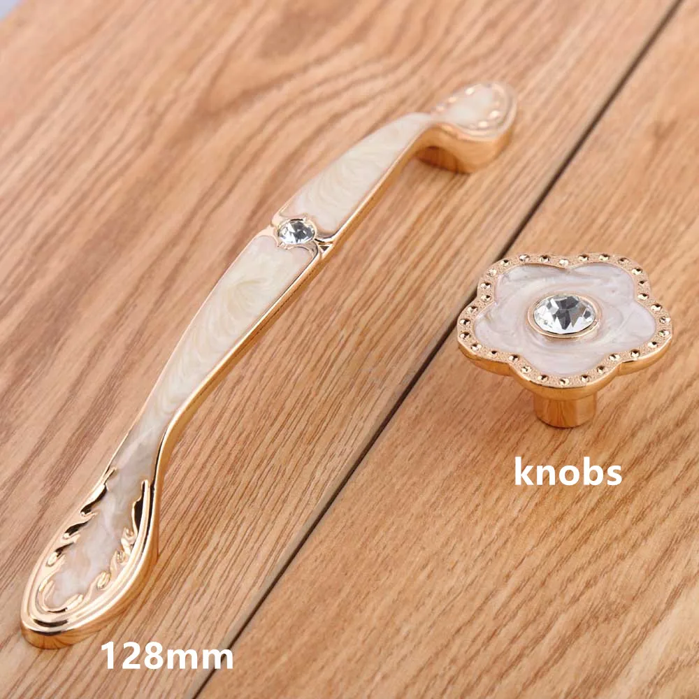 96 мм 128 современная модная ручка для мебели золотой Янтарный полимер кухонный