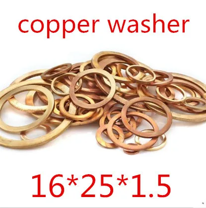 

High Quality M16*25*1.5 M16 x 25 Red Copper Flat Seal Washer