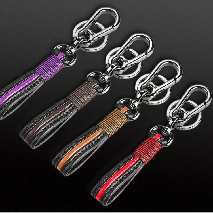 Новинка 2017 модный брелок для ключей из натуральной кожи с текстурой стильный Sennit