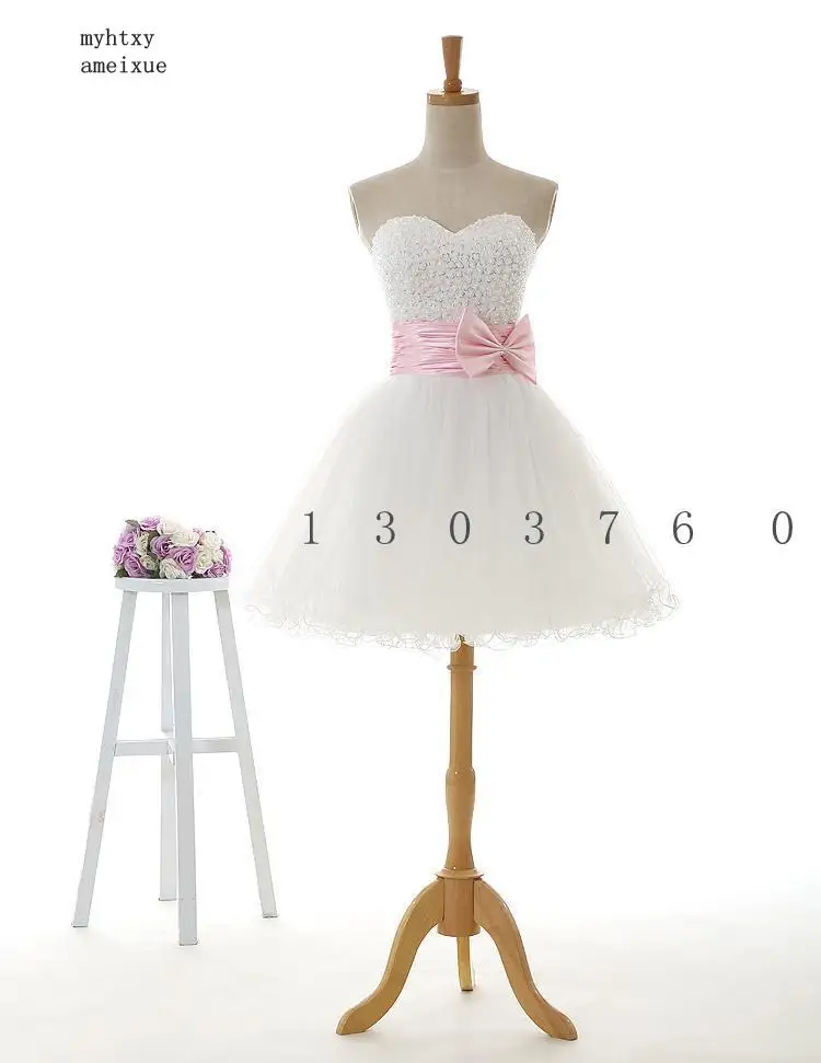 Женское ТРАПЕЦИЕВИДНОЕ свадебное платье короткое ПЛАТЬЕ ИЗ ТЮЛЯ без рукавов на