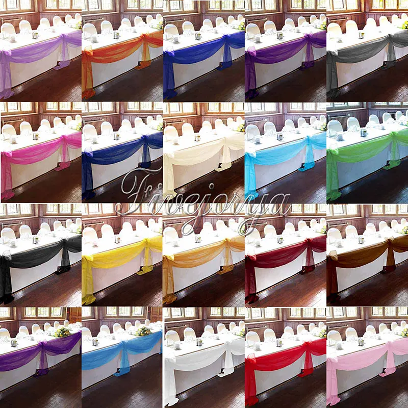 5M*1.4M Top Table Organza Swag Sheer Fabric Material Wedding Party Bow Decorations DIY Free Shipping | Дом и сад
