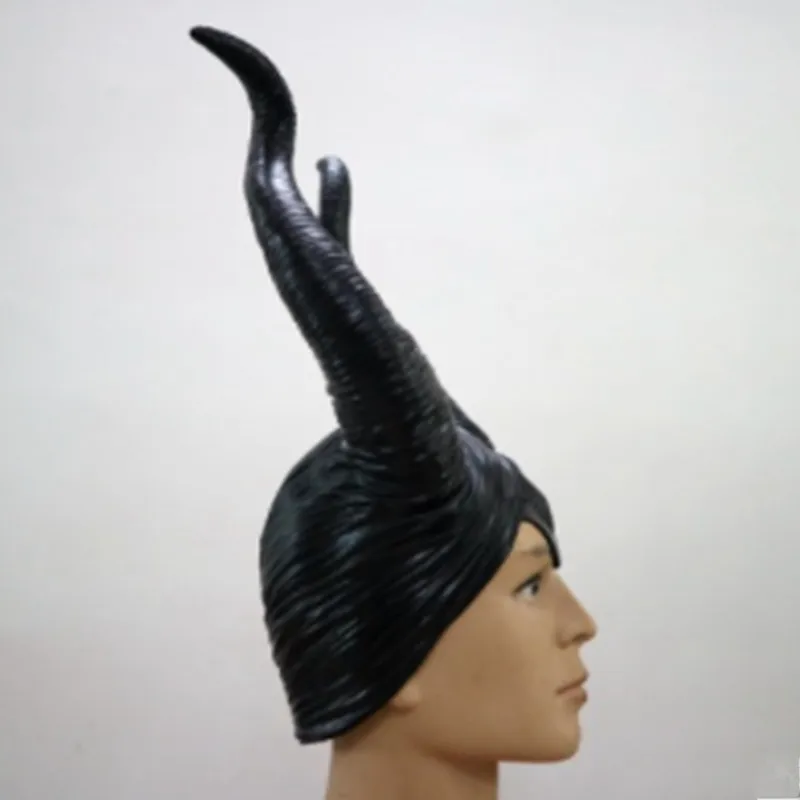 Maleficent рога косплей маска головные уборы Черная Королева шлем головной убор Хэллоуин маскарадные реквизиты для вечеринки