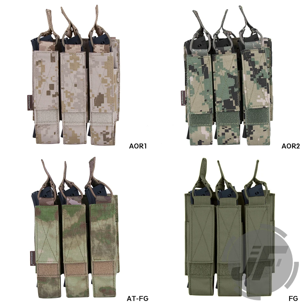 Emerson Тактический модульный MOLLE тройной Открытый Топ SMG Mag Чехол держатель EmersonGear страйкбол журнал Перевозчик для MP5/MP7/KRISS