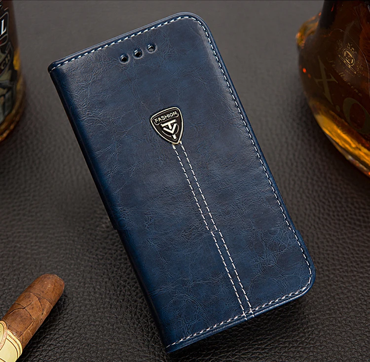 AMMYKI Creative metal LOGO high-grade quality flip leather Mobile phone back cover case 4.0ɿor Huawei Y3 Y3C Y336 | Мобильные