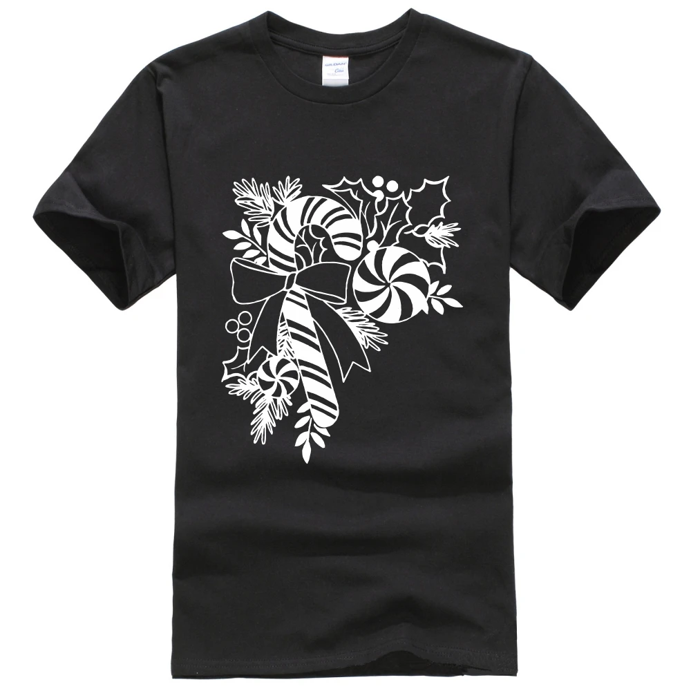 

Christmas gift New fashion 100% cotton T-shirts Skateboard Tee Printed Funny Tshirt Tops - candy