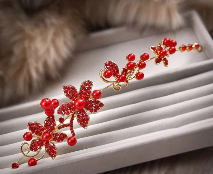 Inofinn Серебряный свадебный головной убор с бриллиантами и жемчужинами Корейская