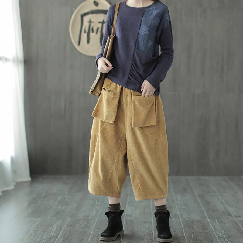 Бестселлер шаровары 2019 модные повседневные брюки с эластичным поясом женские