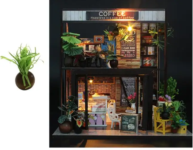 Кукольный домик Миниатюрный DIY кукольный с деревянная мебель для дома время