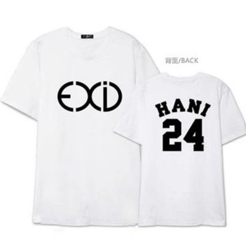 

Mainlead Kpop EXID HINA SOLJI HYERIN Same Lettles Short Sleeve Tshirt