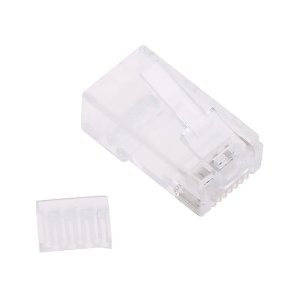 

10Pcs/1Set 8-Pin RJ45 CAT6 Modular Plugs UTP Unshielded Version With Loading Bar Network Cable Plug High Quality C26
