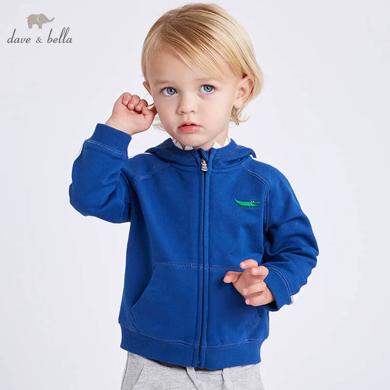 dave bella spring infant baby boys fashion hooded coat kids toddler children hight quality clothes DBA6376 |