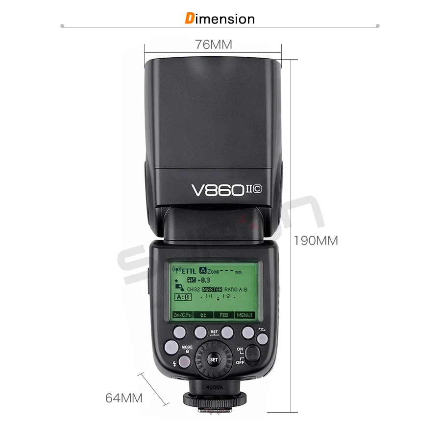 Godox V860II флэш-памяти Li-Батарея E-TTL вспышка для фотокамер Speedlite HSS 1/8000s Bateria Камера синхроконтакта разъем для внешней вспышки типа V860IIC для Canon 60D/650D/80D/50D