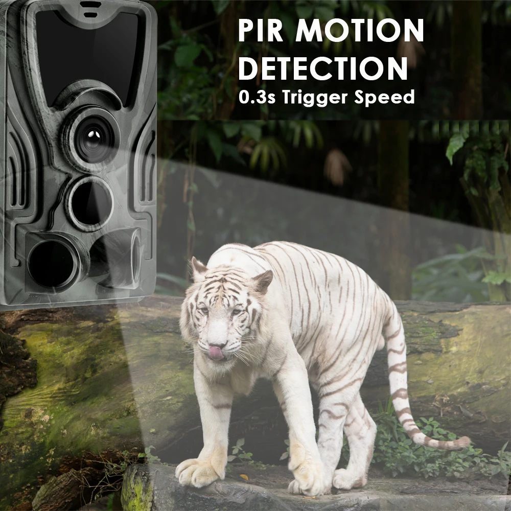 Мини фотоловушка Охотничья камера 16 МП IP65 инфракрасная батарея 1080P Пассивный