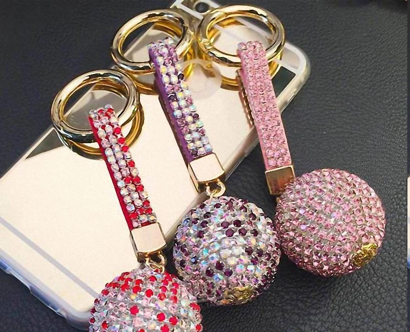 Strass горный хрусталь высокое качество кожаный ремешок хрустальный шар