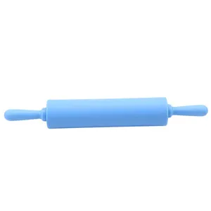 Blue Большой размер антипригарная силиконовая Скалка помадка DIY Кухня клецки ролик торт лапша формы для выпечки инструменты Keuken Knoedelrol - Цвет: Blue