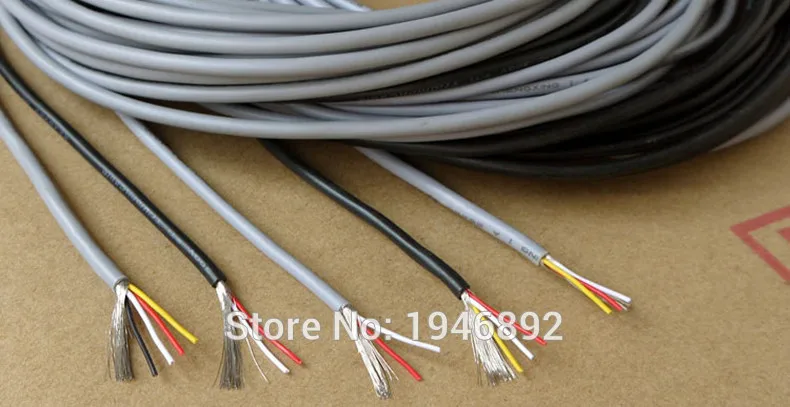 UL 2547 28/26/24 AWG многоядерный Кабель Управления медный провод экранированный аудио кабель наушников сигнальный провод кабель