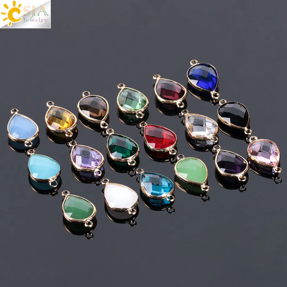 Женские Ювелирные изделия CSJA 10 шт. E890|crystal beads|glass crystal beadsdrop beads |