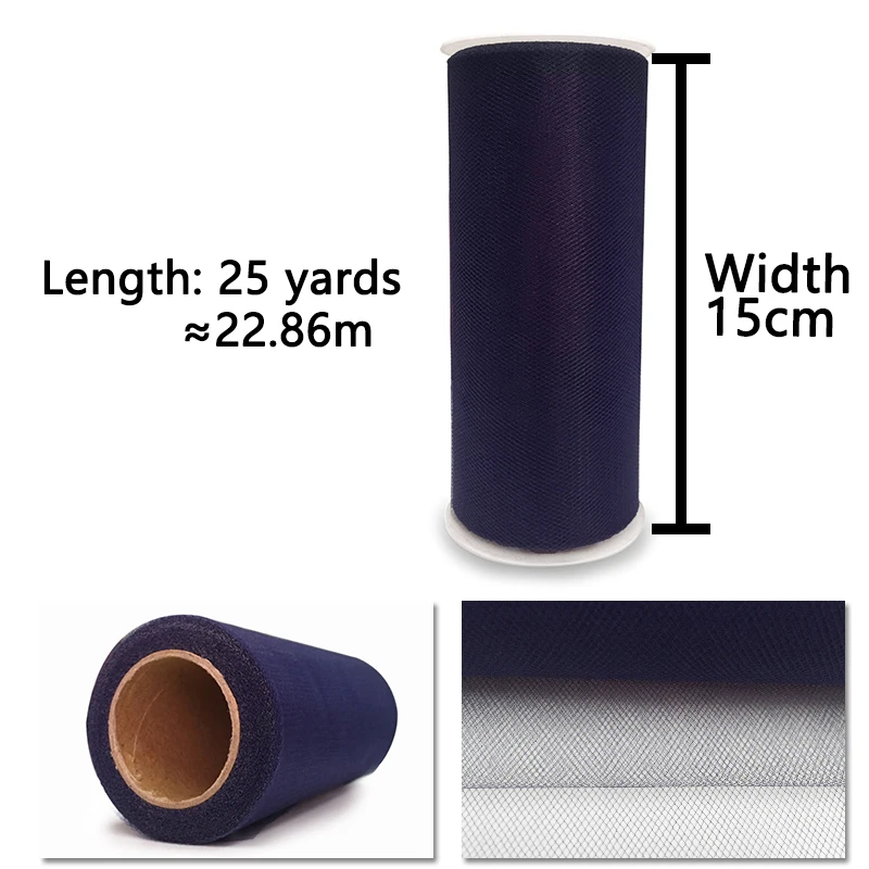 Tulle Roll 15cm 25yards by IMXTURO for Birthday Wedding Party Decoration and DIY handcraft in A color chart | Дом и сад