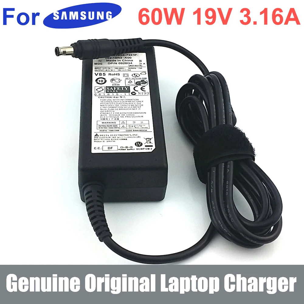 Оригинальный 60W 19V 3.16A адаптер переменного тока зарядное устройство источник