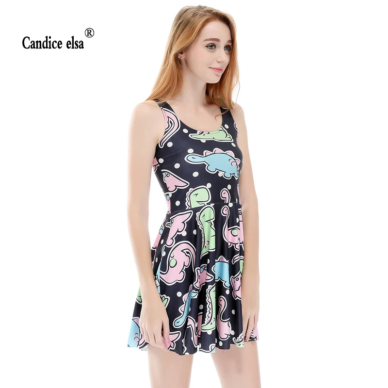 Женское платье CANDICE в стиле Эльзы с цифровой печатью оптовая продажа черный