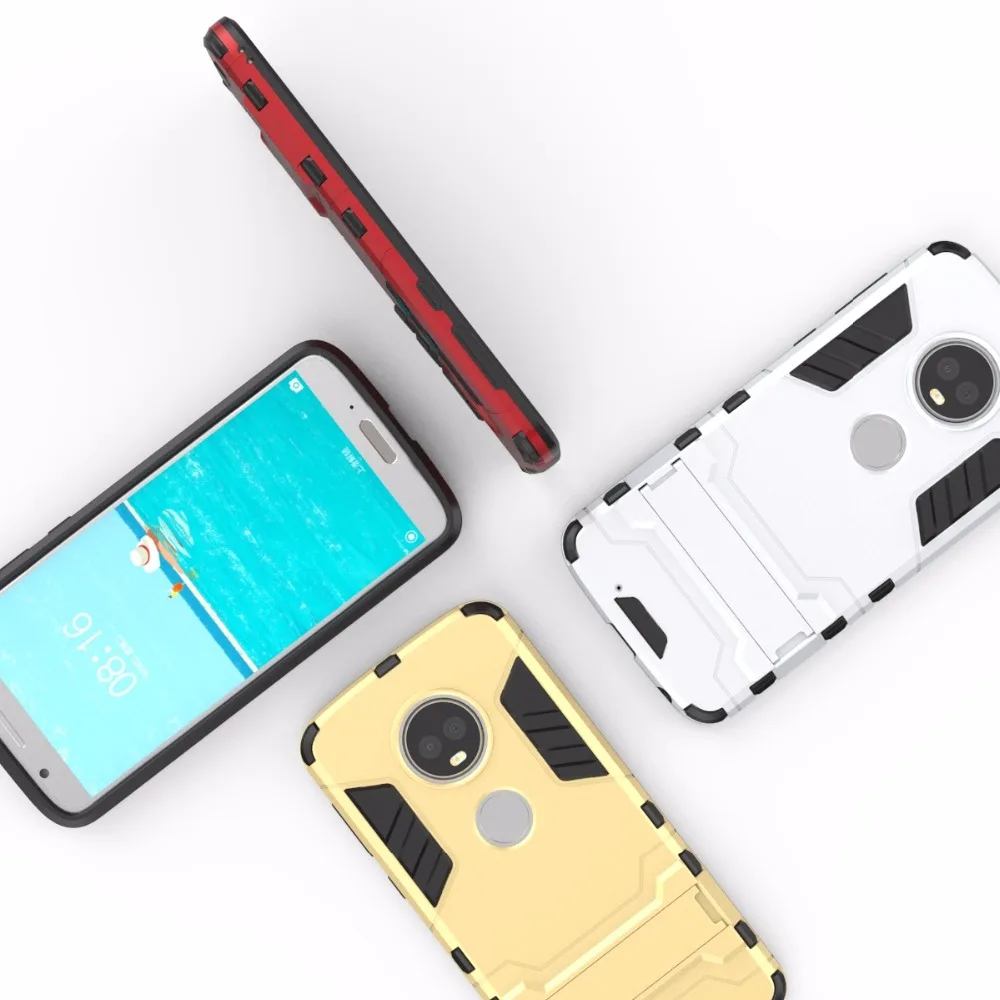 For MOTOROLA MOTO G6 Case for Moto Plus Shockproof Robot Silicone 2 in 1 Phone case Motorola funda coque |