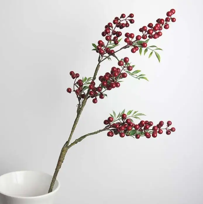 Красный пены ягода 5 вещей в комплекте коллекция осень серии поддельные ягоды 85