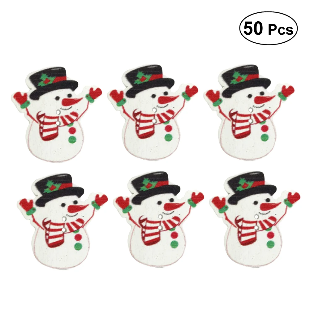 50 шт. деревянные пуговицы с двумя отверстиями|Пуговицы| |