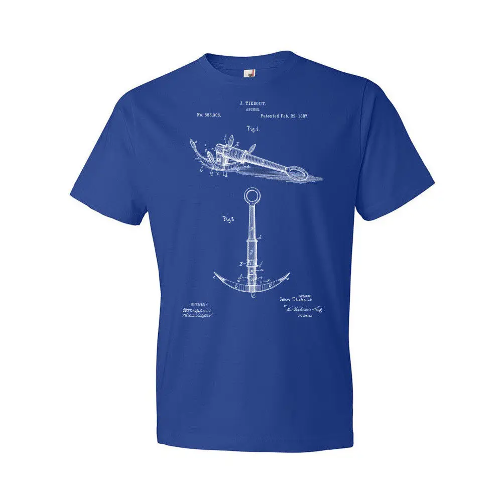 

2018 New Short Sleeve Men Boat Anchor T-Shirt Boat T-shirt Boat Ship Anchor Sailing Nautical Gift 100 % Cotton Tee For Men