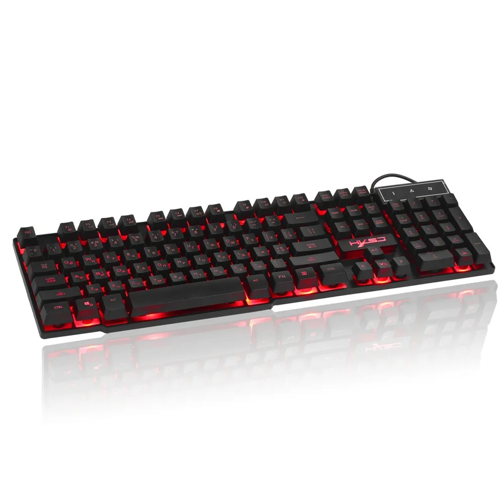 VOBERRY HXSJ R8 3 цвета светодиодный usb-кабель с подсветкой мультимедийная компьютерная игровая клавиатура высокочувствительная механическая ручная клавиатура