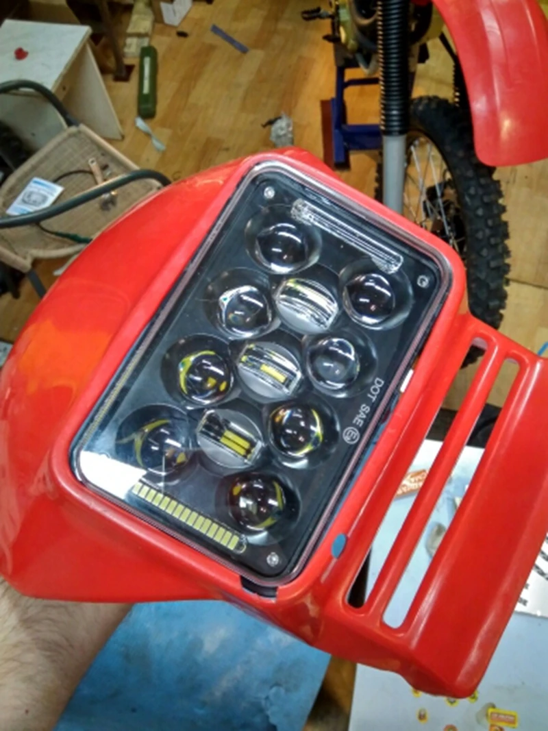 Yait светодиодный фонарь для Honda XR250 XR400 XR650 и Suzuki DRZ с 4*6 дюймов светодиодный налобный фонарь