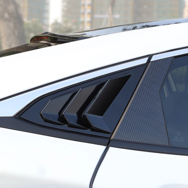 Для Honda Civic 10th Gen 4dr Седан- ABS пластик задний треугольник окна жалюзи Крышка отделка 2 шт./компл. автомобильные аксессуары