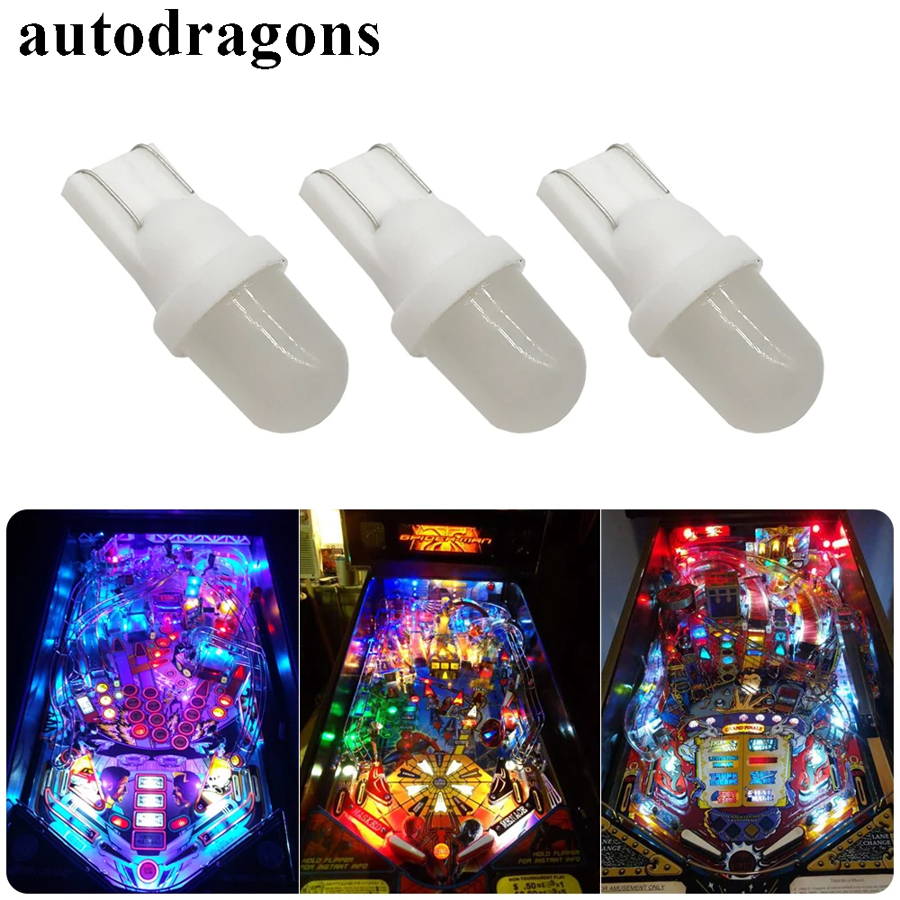 Autodragon 10 шт. без мерцания морозный купол пинбол 6 3 В w5w светодиодные лампы #555 Клин