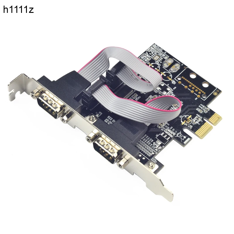 2 порта RS232 последовательный порт COM к PCI-E PCI Express Riser Card адаптер конвертер ASIX AX99100