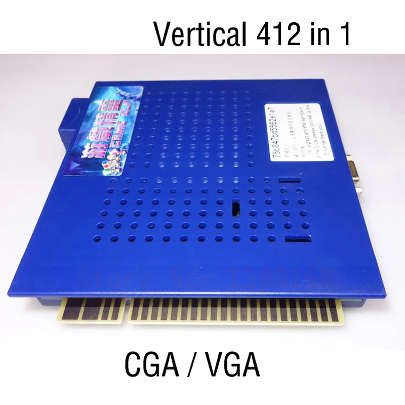 Горизонтальный/вертикальный 750 В 1 устройство с аркадными играми игра, настольная игра эльф 412 в 1 JAMMA мульти Игровая плата печатной схемы эльф с CGA и VGA - Цвет: Vertical 412 games