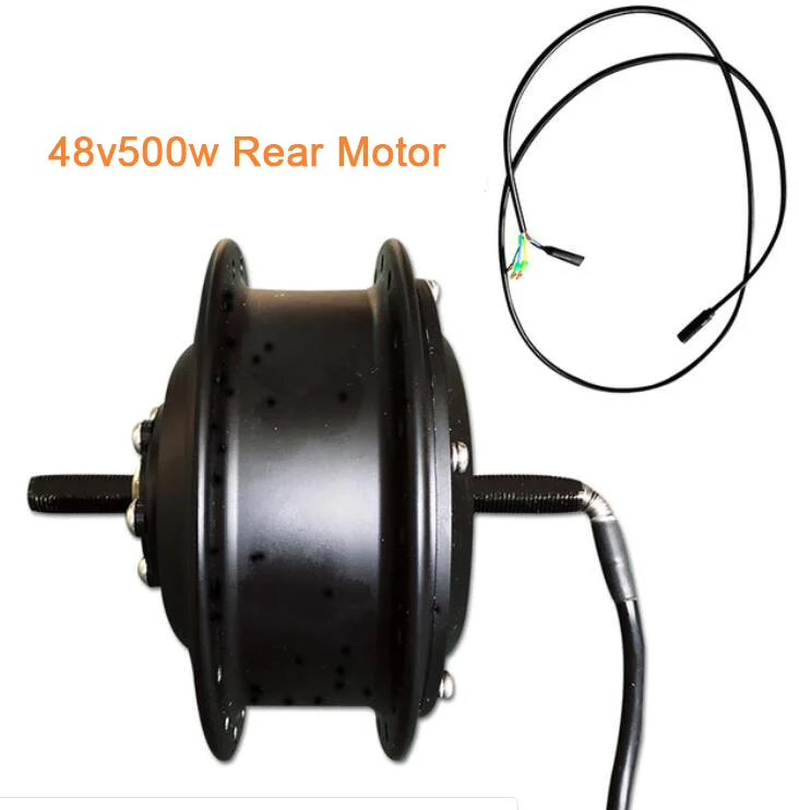 48V500W Rear motor JS 36V 48V 250W 350W 500 W, фара для электровелосипеда в комплект для переоборудования электрического велосипеда мотор для центрального движения колеса Электрические Велосипедные ступицы заднего колеса велосипедный двигатель eletrica - Цвет: 48V500W Rear motor
