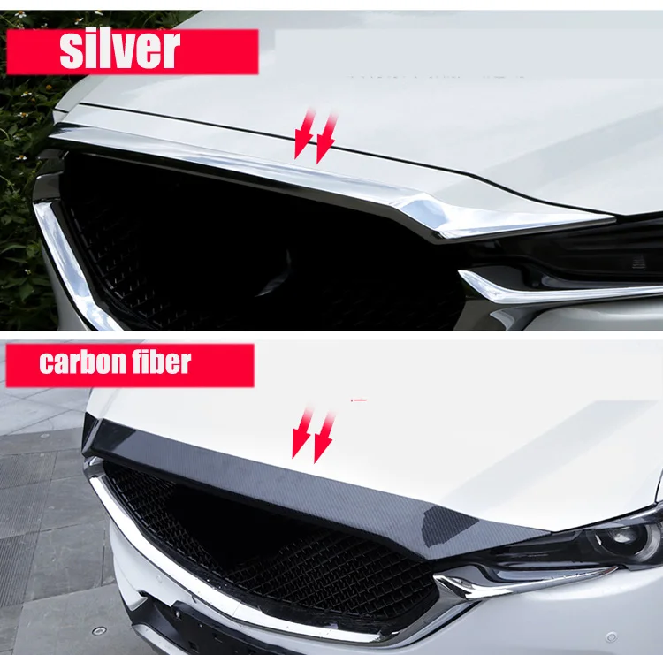 Для Mazda CX 5 CX-5 CX 5 ABS хром углеродное волокно передняя решетка капота Крышка двигателя отделка автомобильные аксессуары Стайлинг C686