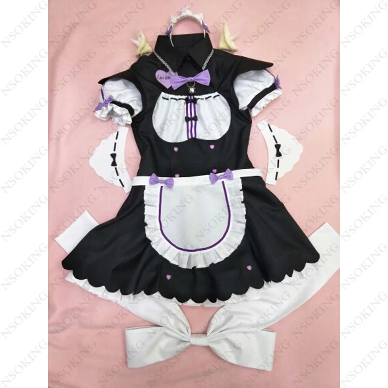 Nekopara кокос косплей фиолетовый костюм горничной|maid costume|cosplay maid costumemaid cosplay costume |