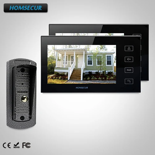 HOMSECUR 7 &quotвидеодомофон с Интерком охранника + двухсторонний домофон для квартиры: