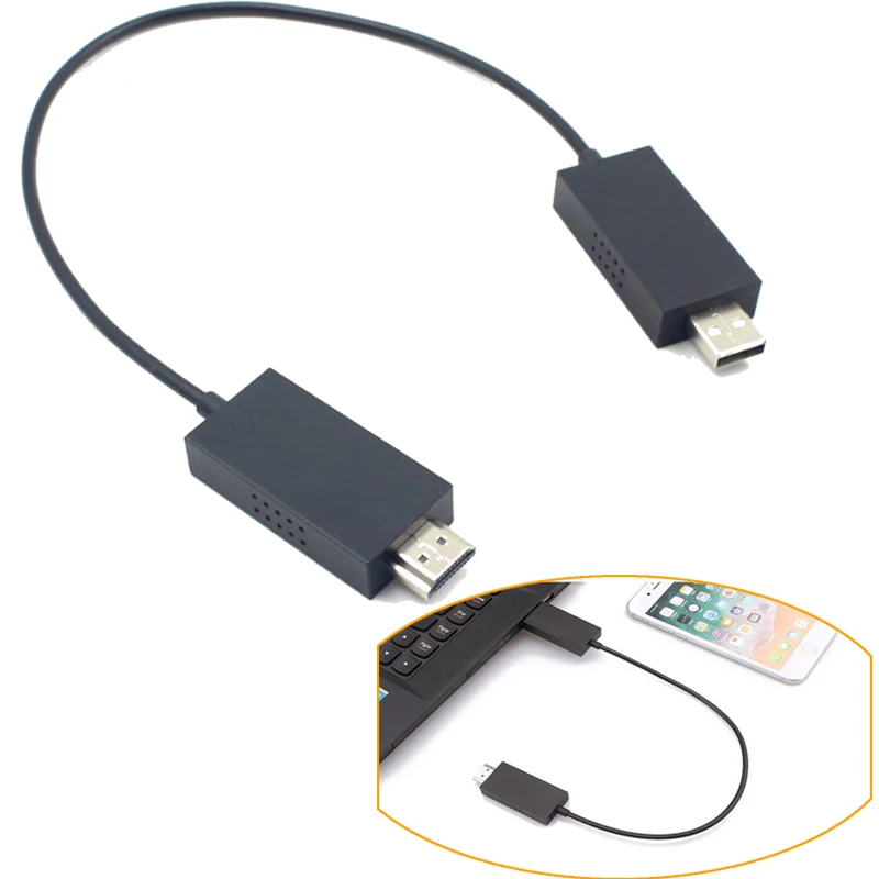 1 шт. беспроводной дисплей адаптер для Microsoft V2 приемник HDMI и USB порт