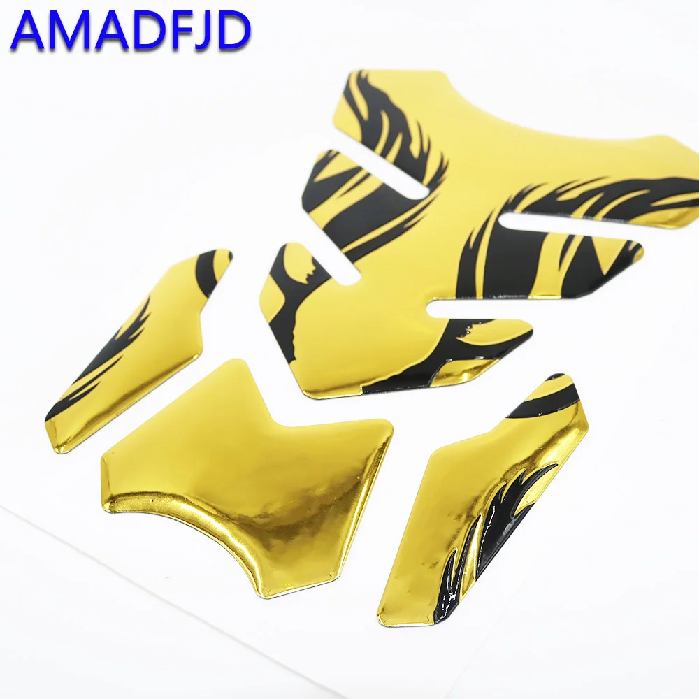 AMADFJD золото 3D мотоциклетные Топливный бак масла Pad наклейка защитная крышка
