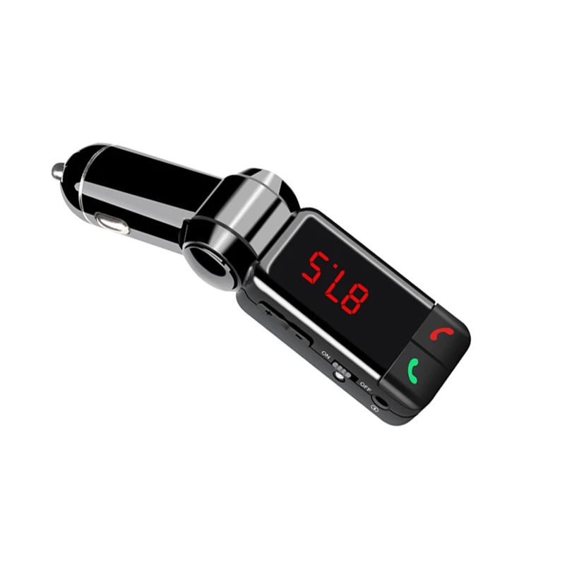 Bluetooth Car Kit FM Transmitter Hands Free Aux MP3 Player Modulator with LED Display Portable Dual USB Charger Transmissor | Автомобили и
