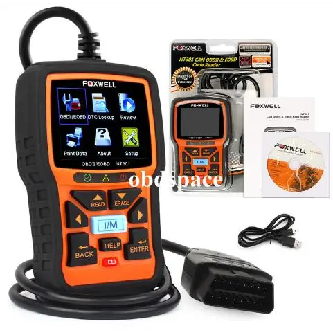 FOXWELL NT301 OBD диагностики OP COM Автосканер Автомобильное устройство чтения кода