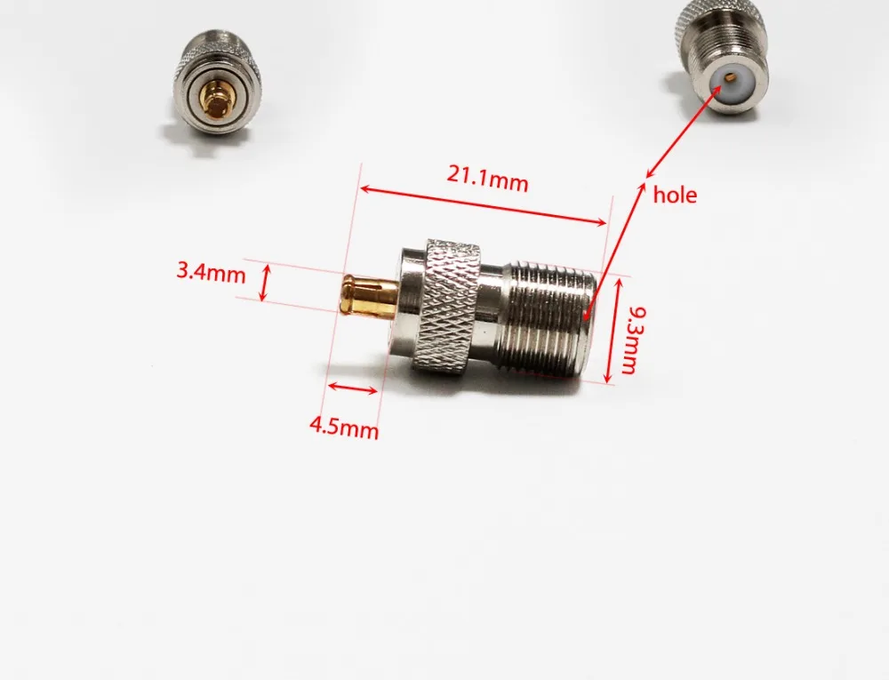 

1pc NEW F Female Jack to MCX Male Plug RF Coax Adapter convertor Straight Goldplated wholesale