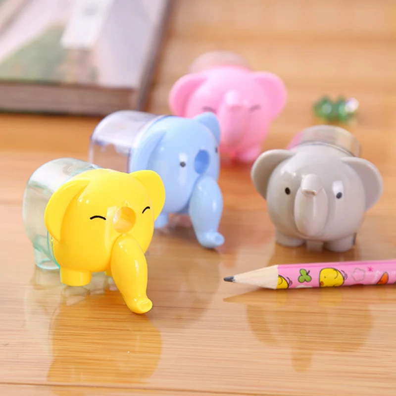 1 шт. милые точилки для карандашей с одним отверстием Kawaii ручка слон Точилки