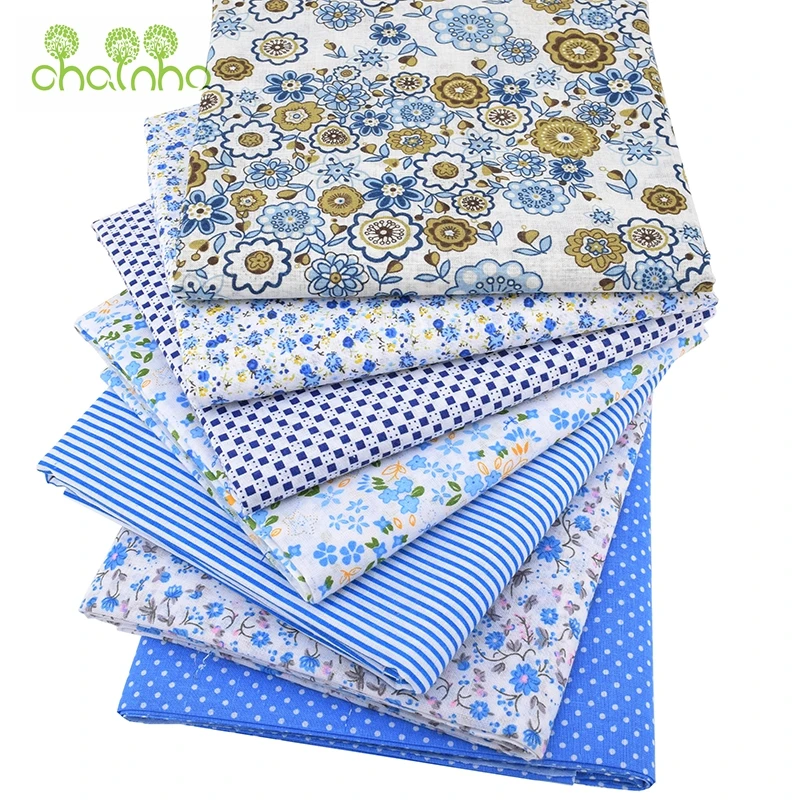 Chainho 7 шт./лот хлопчатобумажная ткань (низкая плотность и тонкая) Лоскутная пачка